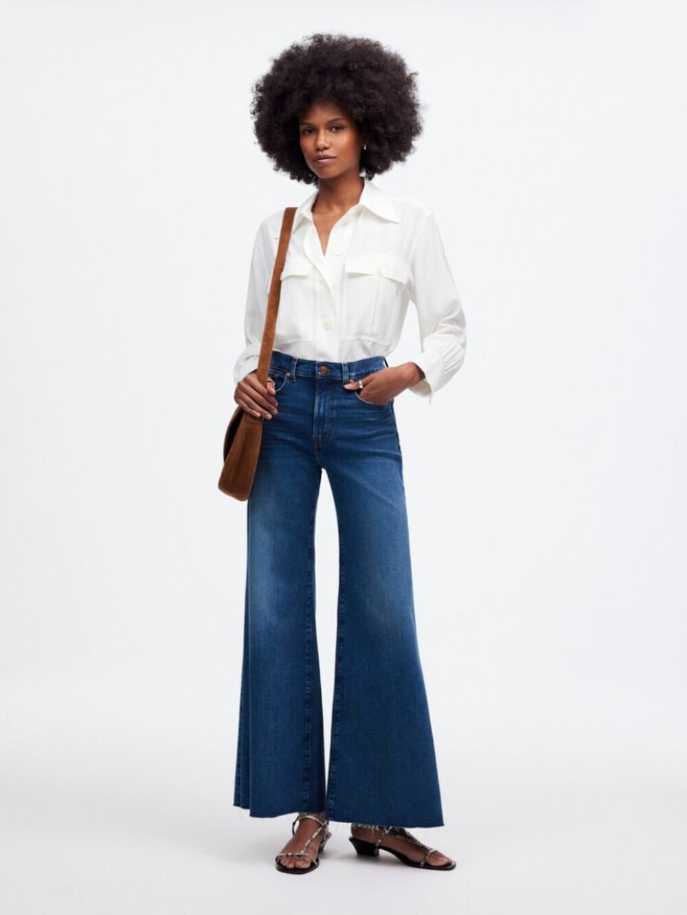 Madewell: Flared Wide Leg Crop Jeans
